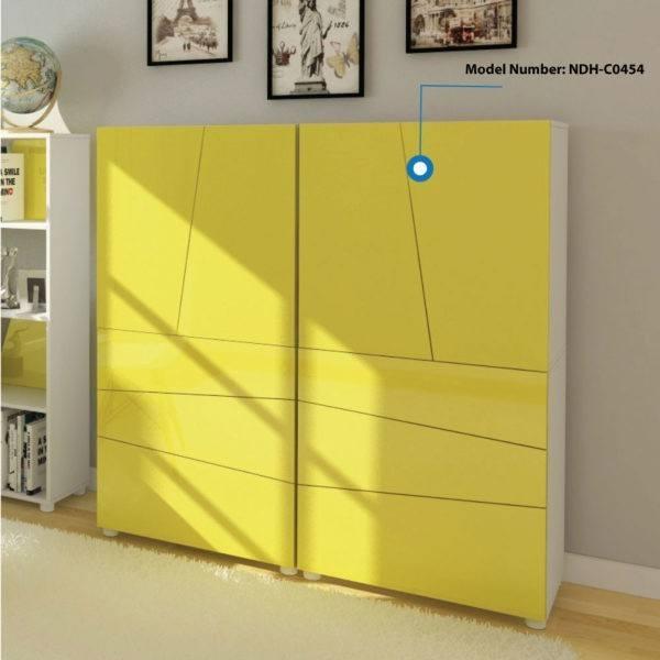 Two Yellow Door Cabinet NDH-C0454
