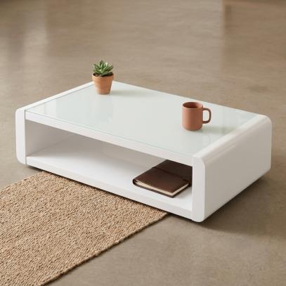 Coffee Table With Glass Top DH-T0318-120WE | Glass Coffee Table