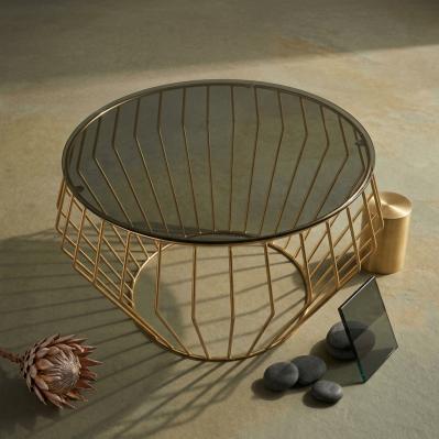 Modern Coffee Table Gold & Black Z-009 BF