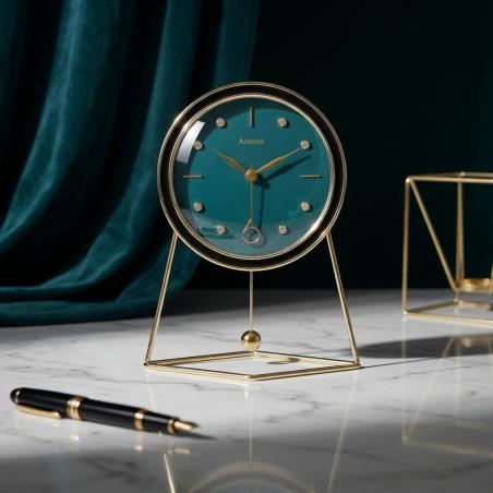 LUXURY TABLE CLOCK WITH BLUE FACE 6956A-1