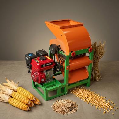 Corn Maize Sheller Peeling Gasoline Type Sweet Corn Shelling Thresher Machine