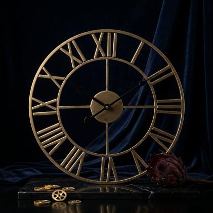 Luxury Nordic creative Iron wall silence clock A95-G, 60*4.5cm BF