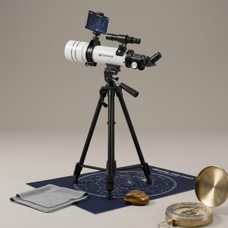 StarSage 70mm Refractor Telescope Kit with Tripod Eyepieces and Star Finder