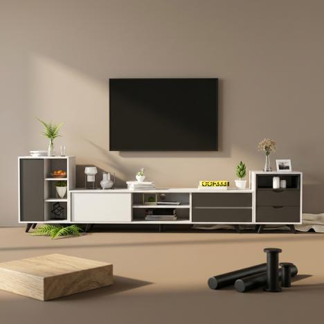 Modern Furniture Combo: TV Stand, Nightstand, Side Table, and Coffee Table