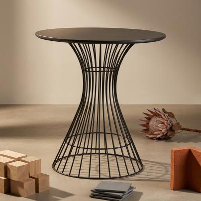 Morden Round Shape Coffee Table With Iron Feet 60cm