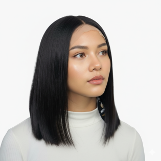 12" 13x4 lace Natural real hair wig