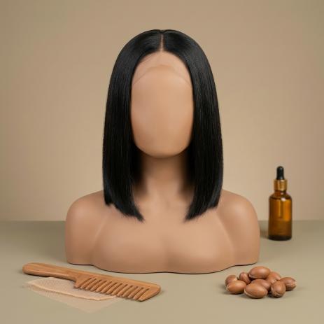 14" 5x5 Lace Natural real hair wig (PLUS)