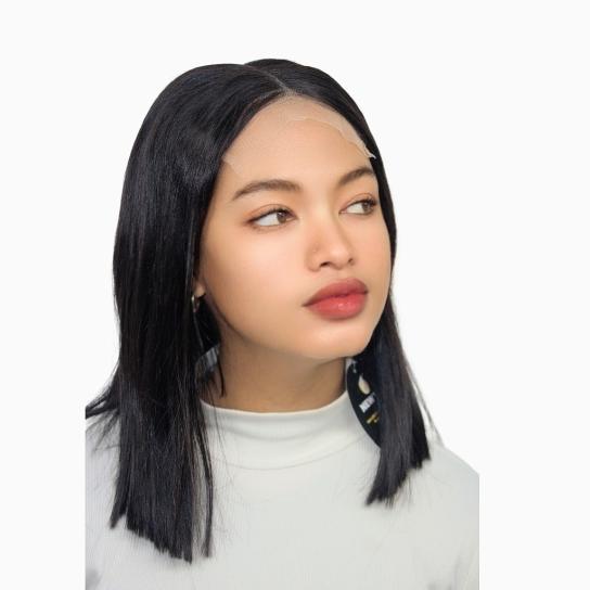 12" 13x4 lace Natural real hair wig
